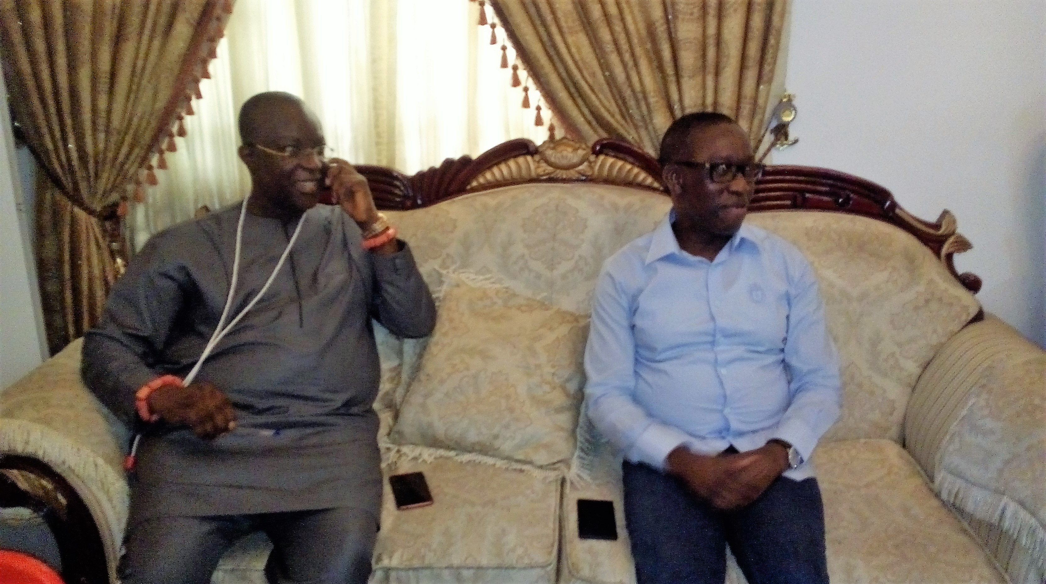 Okowa commiserates with Otumara over his mother in-law's demise