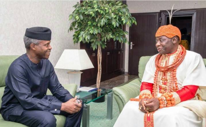 Olu of Warri holds close door meeting with Osinbajo over abandoned projects