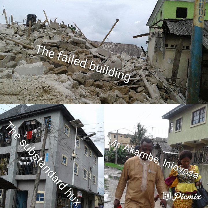 Two- Story building under construction collapses in Warri, 24-year old escapes death