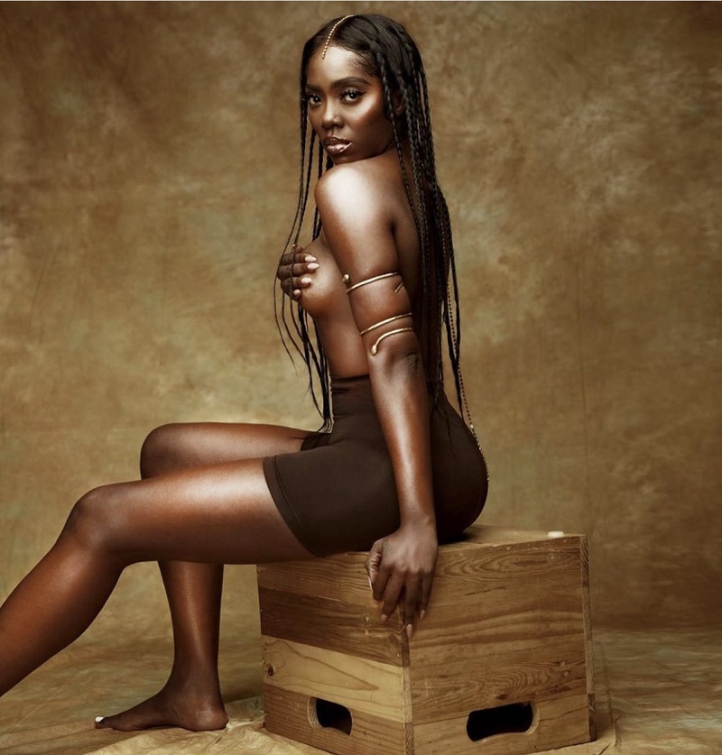 Genevieve Nnaji reacts as Tiwa Savage blows twitter with enchanting pictures of herself