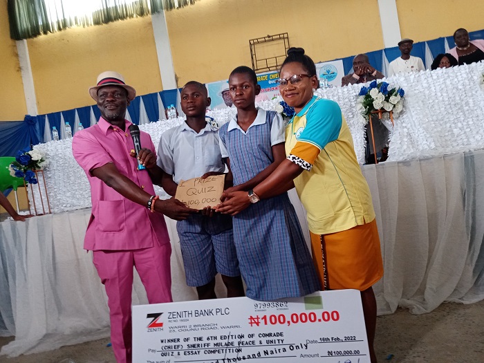 Love Afodu Standard School, wins 6th edition of Comrade Mulade Quiz Competition