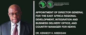 African Development Bank appoints Dr Kennedy Mbekeani as Director General for East Africa