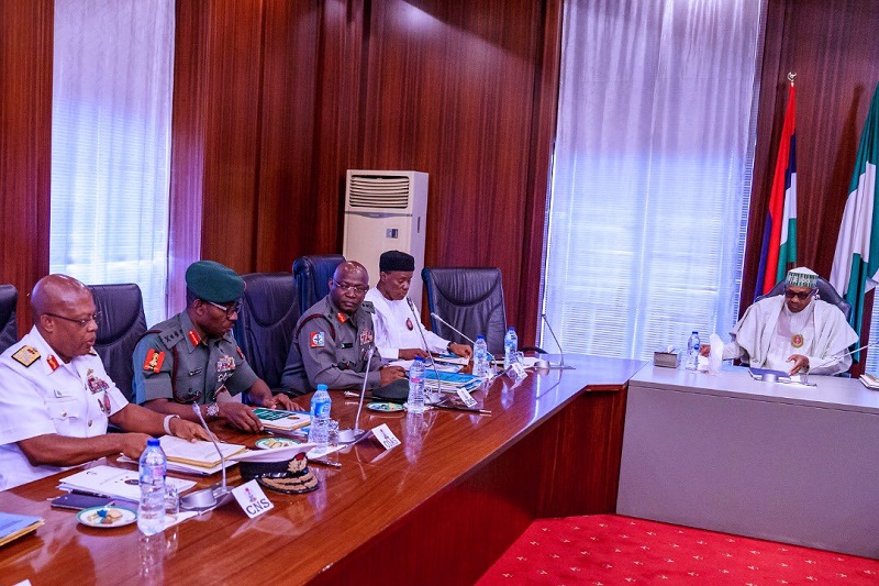 Just In: Buhari presides over security briefing