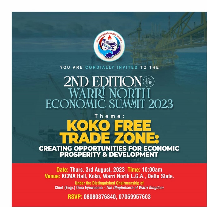 Oborevwori, Ereyitomi, NEPZA, Tompolo, others, to participate in the 2nd Warri North Economic Summit