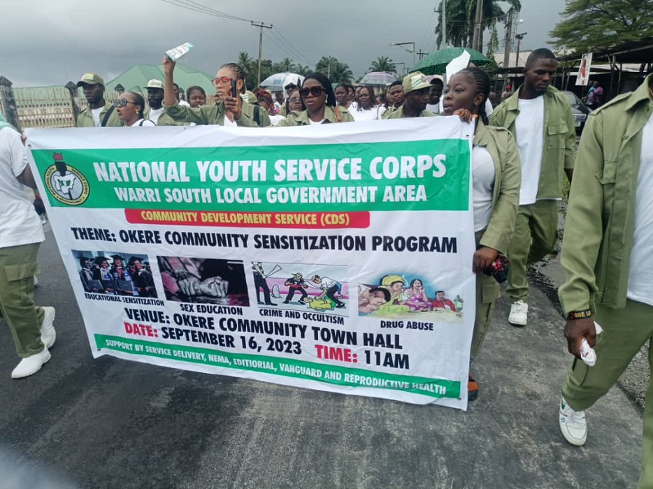 Corp Members take education, sex education, battle against drug abuse, anti-cultism enlightenment campaign to Okere Community