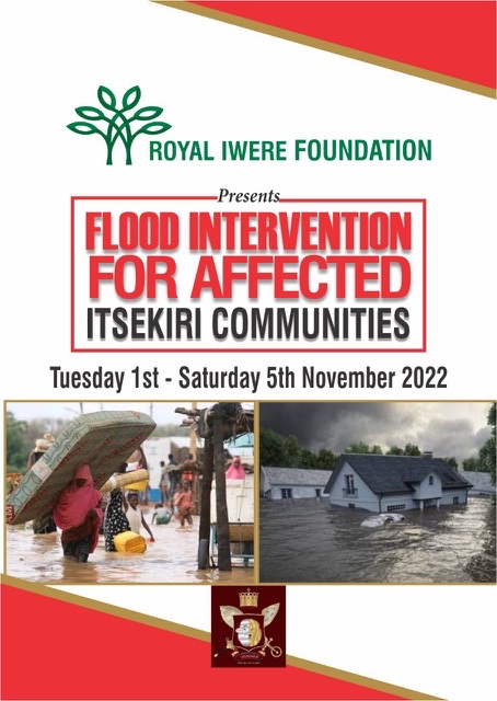 Royal Iwere Foundation to assist Itsekiris affected by flood, releases schedule for intervention
