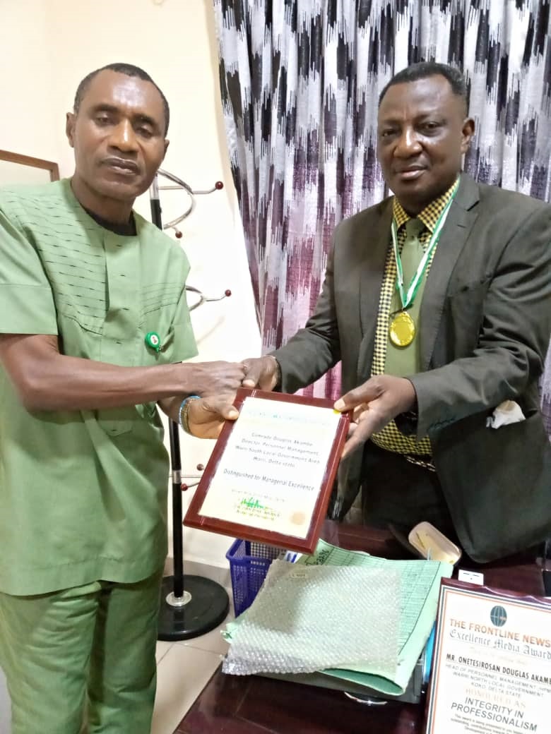 Newspaper publishers bestow Admin Excellence award on Warri South H P M, Akambe
