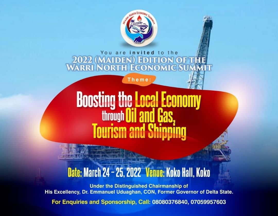 Organizers target commercial boom as Maiden Warri North Economic Summit holds March 24, 25