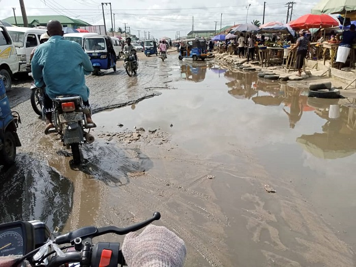 Commuters suffer untold hardship over deplorable roads leading to Delta LG headquarters