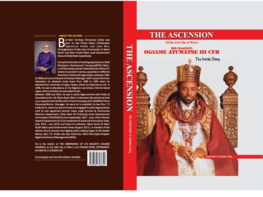 Book chronicling intrigues that dominated the ascension rites of 21st Olu of Warri to be launched August 19
