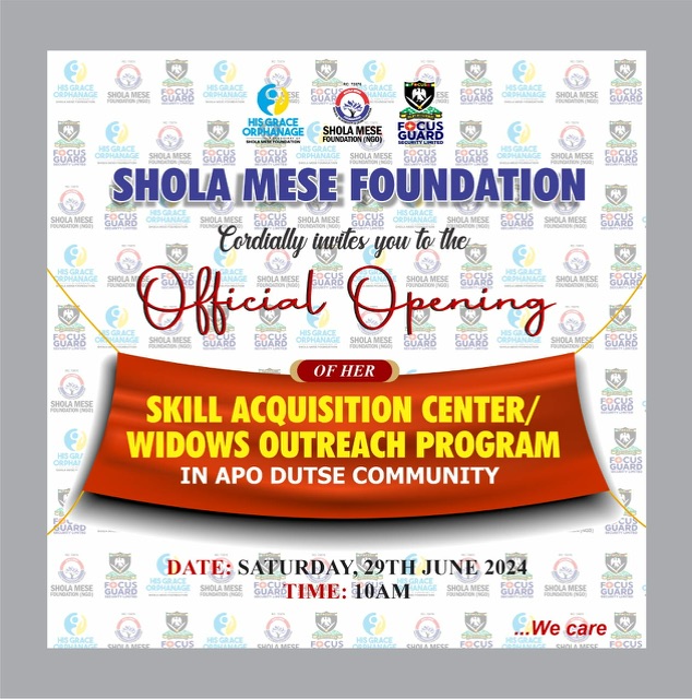 Shola Mese Foundation opens skill acquisition centre in FCT