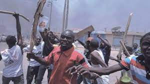 Just In: Over 100 thugs storm INEC Office in Lokoja, chanting war songs