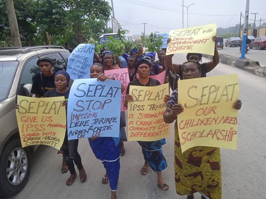 Alleged Subversion: Protesting Orere-Uluba women, present demands to Seplat
