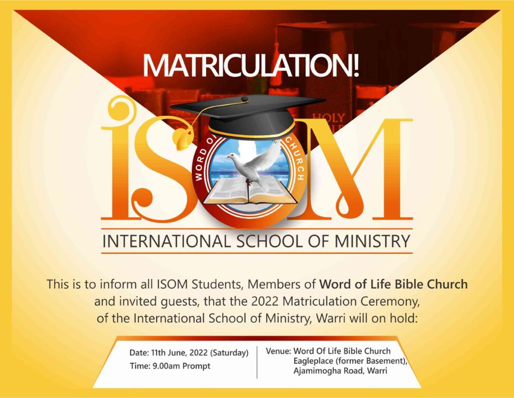 ISOM holds its 2022 matriculation ceremony June 11