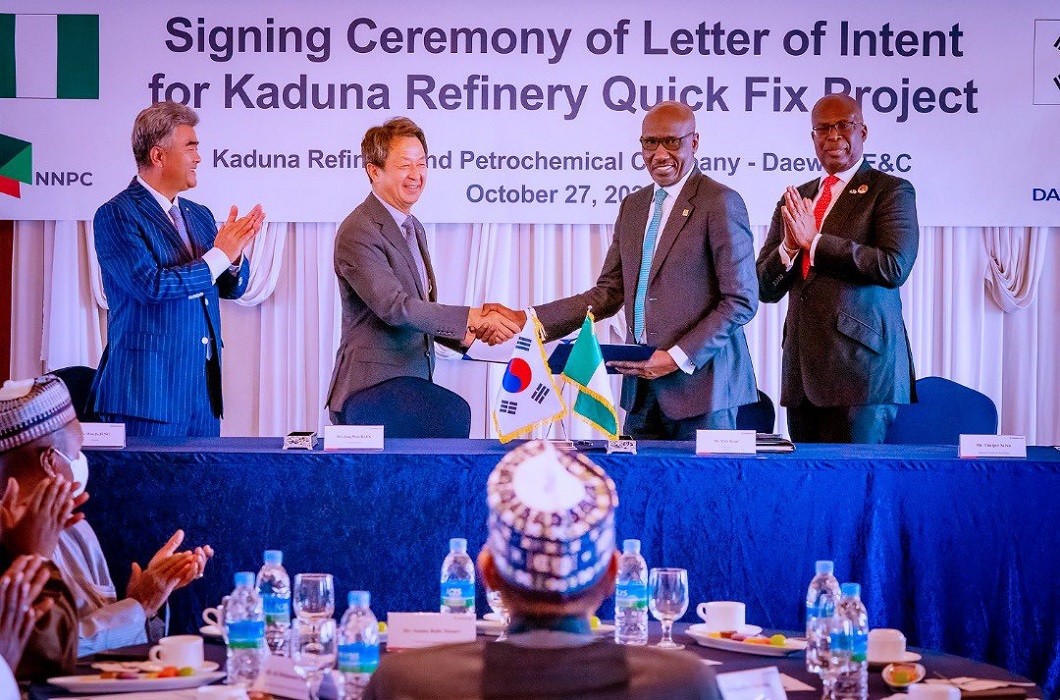 Breaking: NNPC, Daewoo sign LOI for quick-fix of Kaduna Refinery