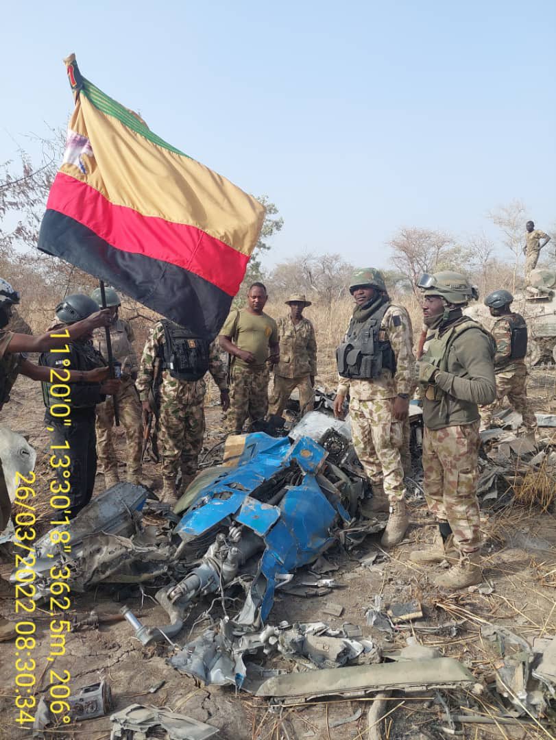 Breaking: Troops uncover wreckage of crashed Alpha Jet Aircraft in Sambisa Forest