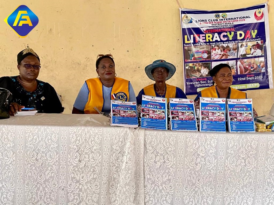 Lions Club Warri Marks Literacy Day, Tasks Students on The Importance of Education