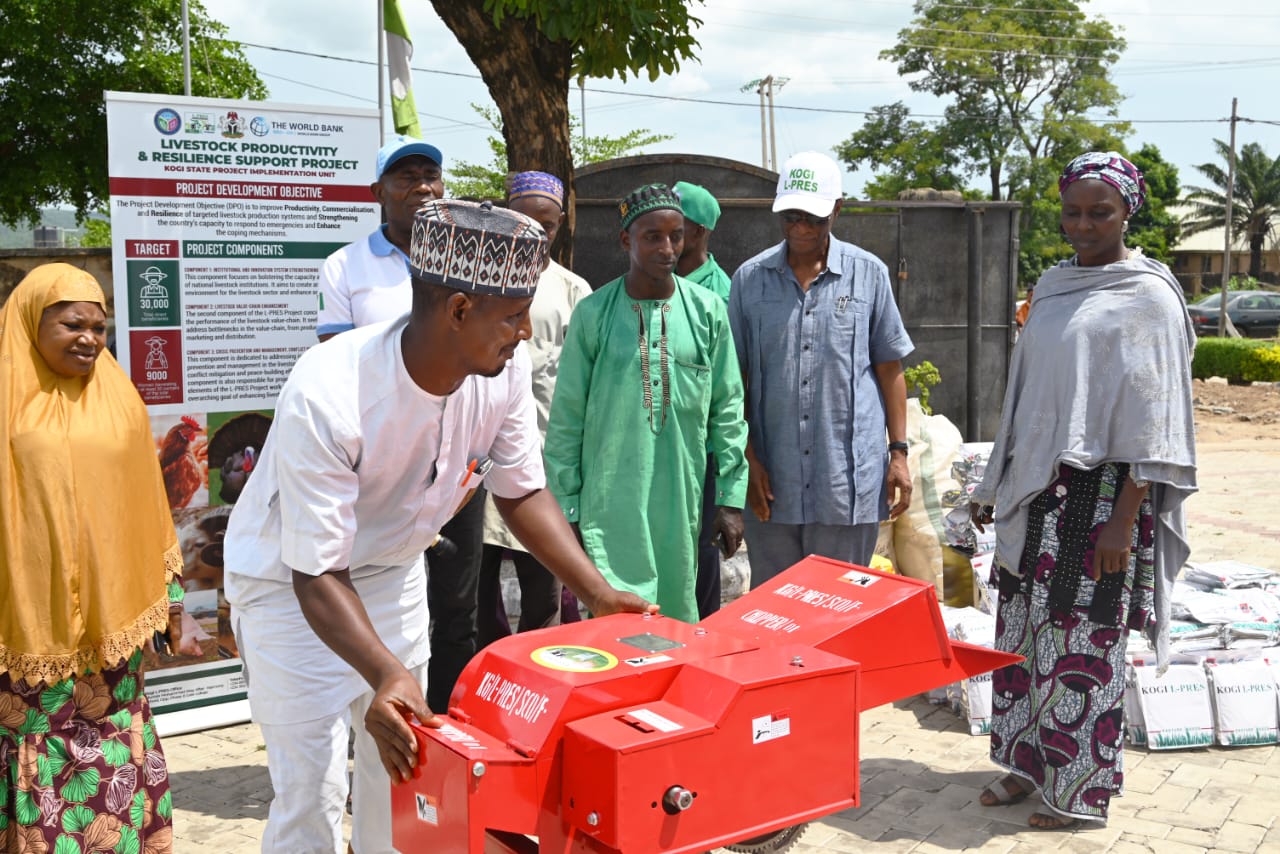 Farmers/Herders Crisis: Kogi Govt. distributes Pasture seeds, fodder choppers to 510 livestock's farmers