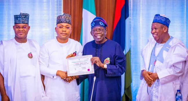 Off-cycle polls: Tinubu commends Uzodimma, Ododo, says 'you worked hard for this victory'