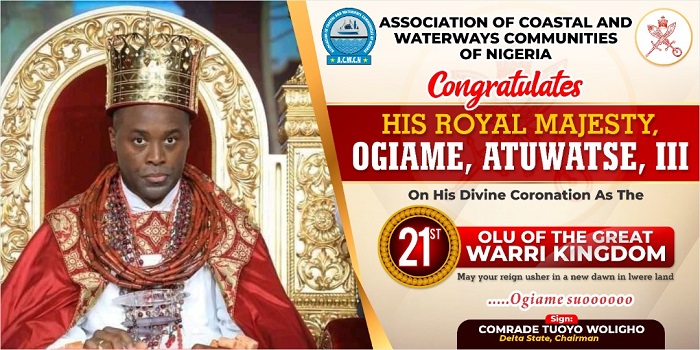 We are optimistic your reign will usher in a new dawn – ACWC tells Olu of Warri
