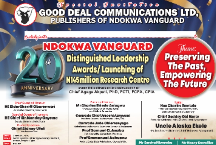 Ndokwa Vanguard Holds 20th Anniversary October 11