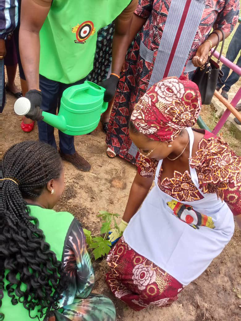 Food Security: Wife of Olu of Warri, Takes Sustainable Farming Campaign To Secondary Schools