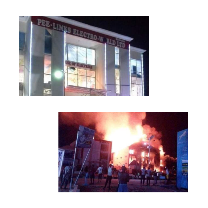 Midnight fire destroys Multi-Million naira Electronic shop in Kogi