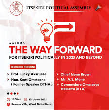 Communiqué Issued At The End Of The “One Day Colloquium ” Organized by The Itsekiri Political Assembly, IPA, Held On Saturday June 12, 2021 At  Rewane Villa , Ogunu Road , Warri, Delta State, Nigeria