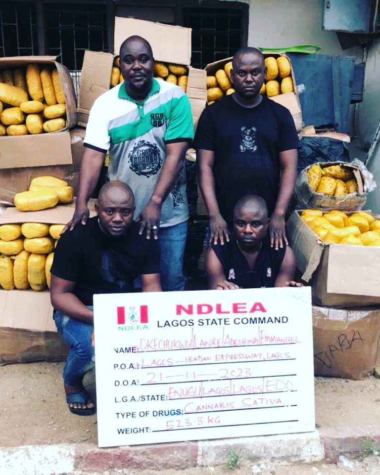 Six drug traffickers, bag 156 years imprisonment in Lagos, Ogun