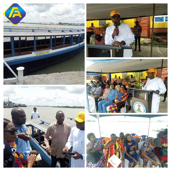 Riverine Education: They thought we were playing politics, Tidi declares as Warri South donates ferry boat