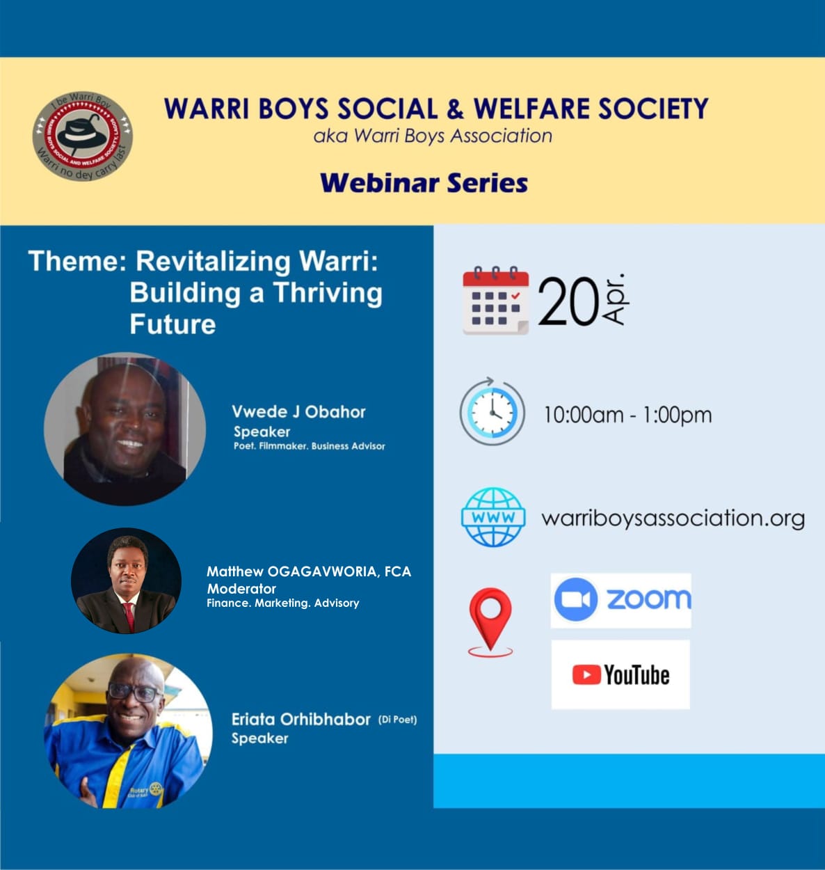 Warri Boys Association Set to Revitalize Warri Through Webinar Series