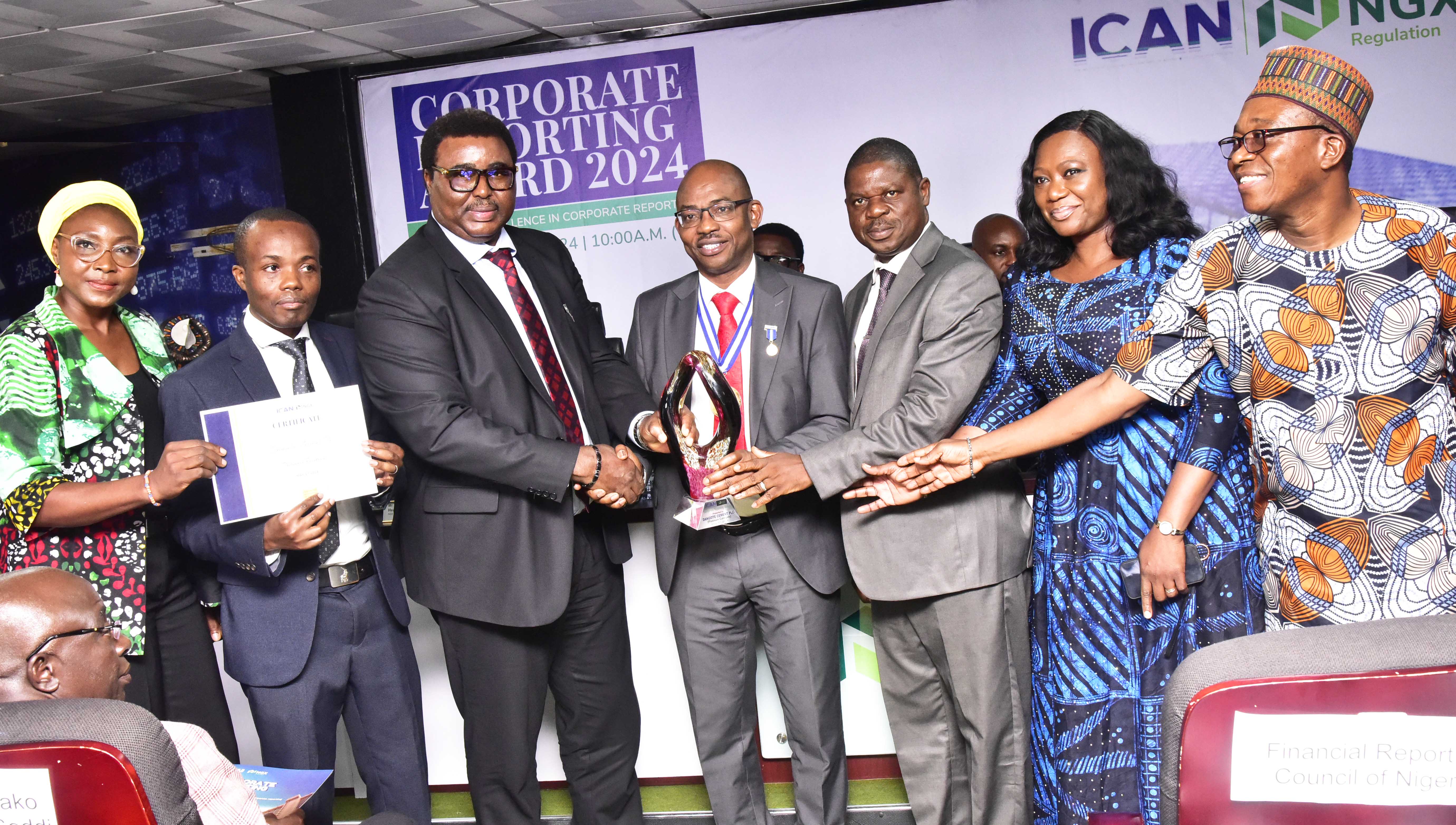 ICAN, NGX honour Dangote Cement for excellence in corporate reporting