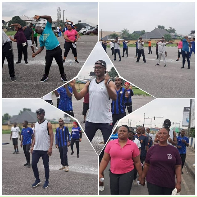 Customs Eastern Marine Command Organizes Monthly Physical Exercise, Aerobics