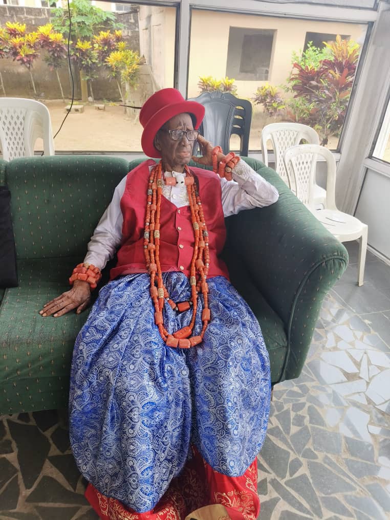 INYC reacts as 102 - year- old Gbenebitse is installed Olare - Aja of Itsekiri Communities, Sapele