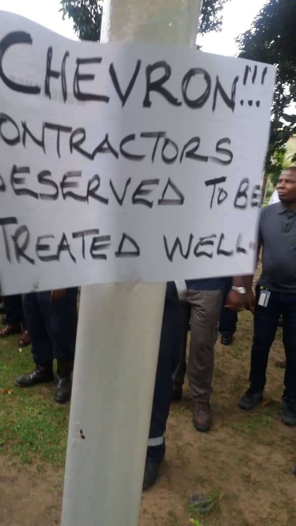 Live: NUPENG Contract Staff embark on protest in Escravos