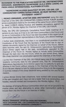 No constitutional provision in OML 150 Communities’ Forum, makes it mandatory for Secretary to sign documents- VC