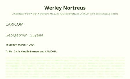Nortreus Urge for election by citizens or add new faces to consensus in 'Plan B' to CARICOM