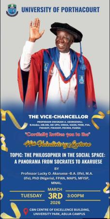 Akaruese, The Eruduite Professor of Philosophy Bow's out of University of Porth-Harcourt